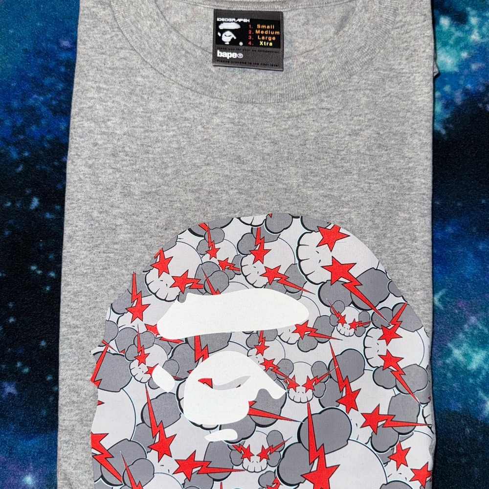 NEW BAPE KAWS Skullsta Tee